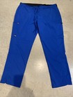 Women's Grey's Anatomy Xl Petite Royal Blue Cargo Style Scrub Pants