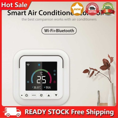 Tuya Air Conditioner Temperature Humidity IR Controller WiFi Thermostat (White)