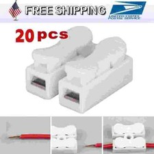 20PCS 2Pin Quick Splice Lock Wire Terminals Electrical Cable Connectors CH2