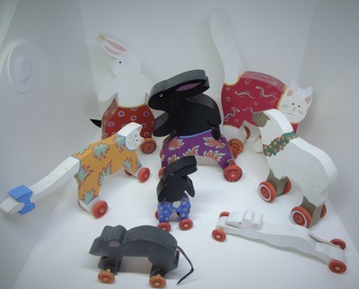 Tooky Toy Fun and Educational Learning Wooden Pull Along Zebra