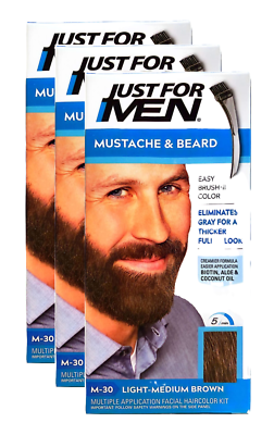 Just For Men Mustache & Beard Color, Light-Medium Brown M-30