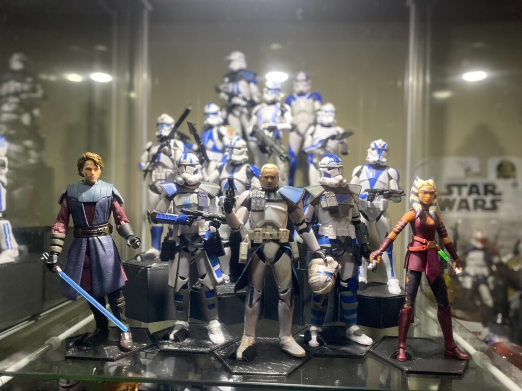 Action Figure Stands Hex Solution 3-Tiered Step Riser Display for 1/12 or 6"