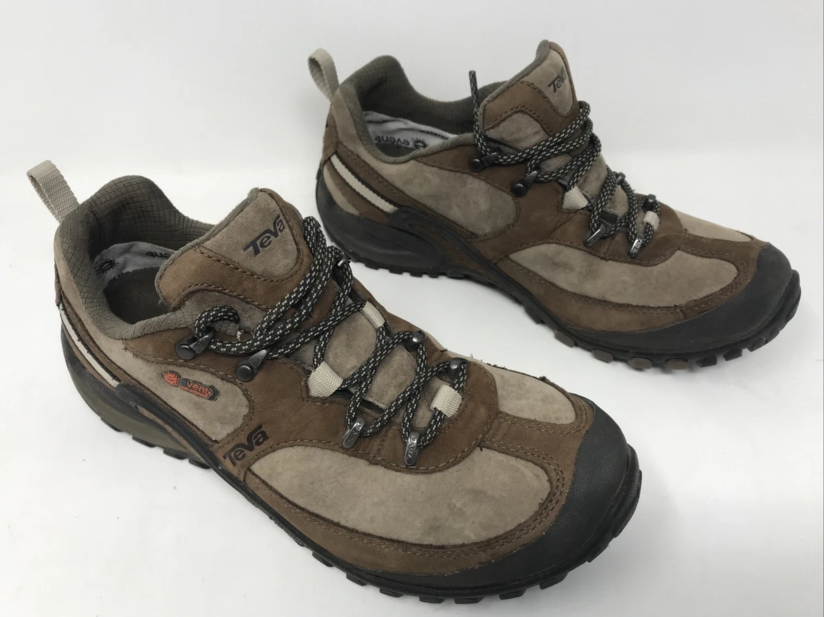 Teva Event Waterproof Hiking Shoe Lace Up Brown Women&#039;s Size US 6 Vibram Sole |