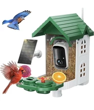 Smart Bird Feeder w/AI Identify Species, Camera Solar Powered, Instant Alerts