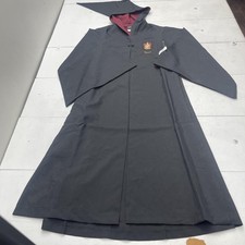 Harry Potter Gryffindor Robe Coat Womens Small Black Hooded Hogwarts Cosplay