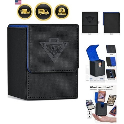 Card Deck Box for MTG Yugioh TCG, Card Storage Box with Dividers