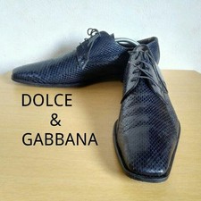 Men 8.0US Dolce&Gabbana Python Dress Business Shoes Vintage Luxury Classic Italy