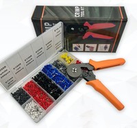 Crimpzange 0,25-10 Mm² HSC8 6-4A + 1200 AderendhüLsen Set Ratschen
