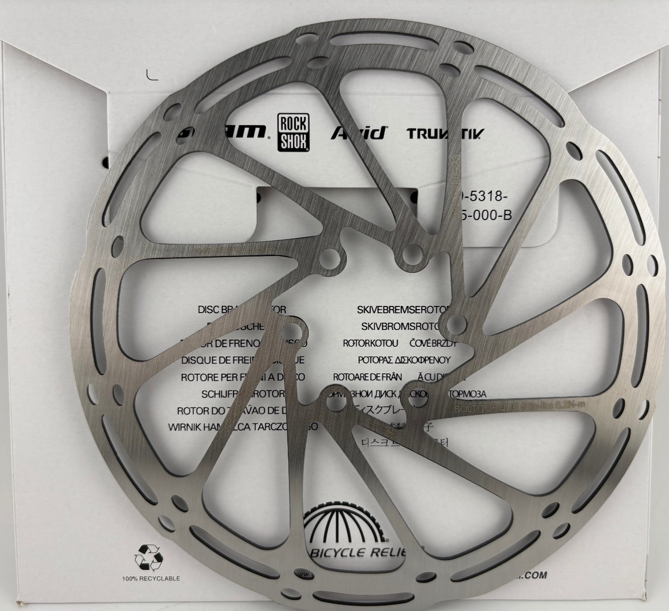 SRAM Avid Centerline Disc Brake Rotor 160mm 6-Bolt for MTB & Road Bikes