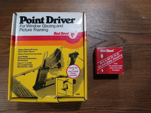 Red Devil DP2 Diamond Shape Window Glazing Point Driver Tool Frame #DP2 + Points