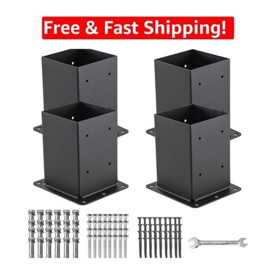 Strong 4x4 Post Base Anchors - Enhanced Stability for Decks, Fences & Mailboxes