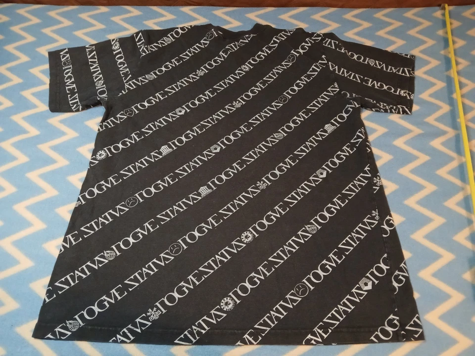 Camiseta Rogue Status Talla XXL 2XL Manga Corta Negra Rob Dyrdek Doble *RARA Foto 3 de 4