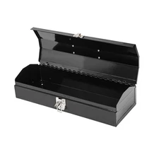 16"/19" Portable Toolbox Parts Management Tools Storage Box Black For Garage Car
