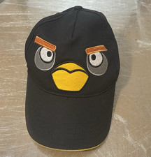 Angry Birds Adjustable Baseball Cap Hat Black/Yellow 2010 Casual