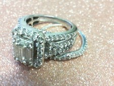 5.5" Lady's Diamond Wedding Set 54 Diamonds 1.11 Carat T.W. 14K Whit PD3045544 