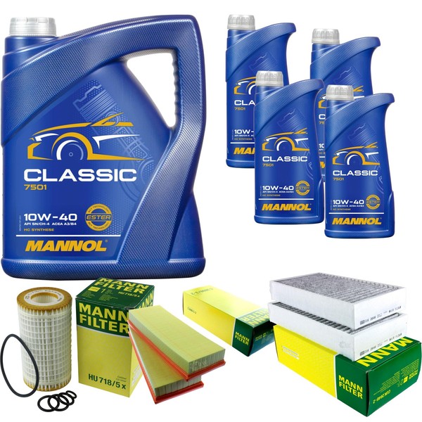 Inspektionspaket 9L Mannol 10W-40 FüR Mercedes W251 V251 R 350 4Matic X164 GL-image