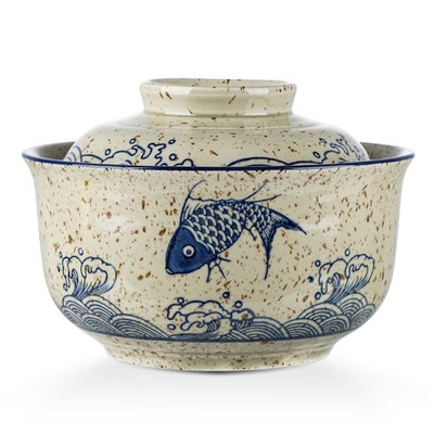 VanEnjoy Microwavable Ramen Bowl with Lid, 25 Oz Japanese Bowl Big Ceramic Japan