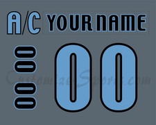 Milwaukee Admirals Customized Number Kit for 2006-2007 Away Uniform