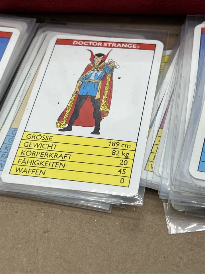 1988 Super Top Trumpf Marvel Super Heroes карточная игра в комплекте супер редкая как новая - Изображение 4 из 4