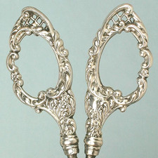 Antique Sterling Silver Embroidery Scissors * English * Hallmarked 1898
