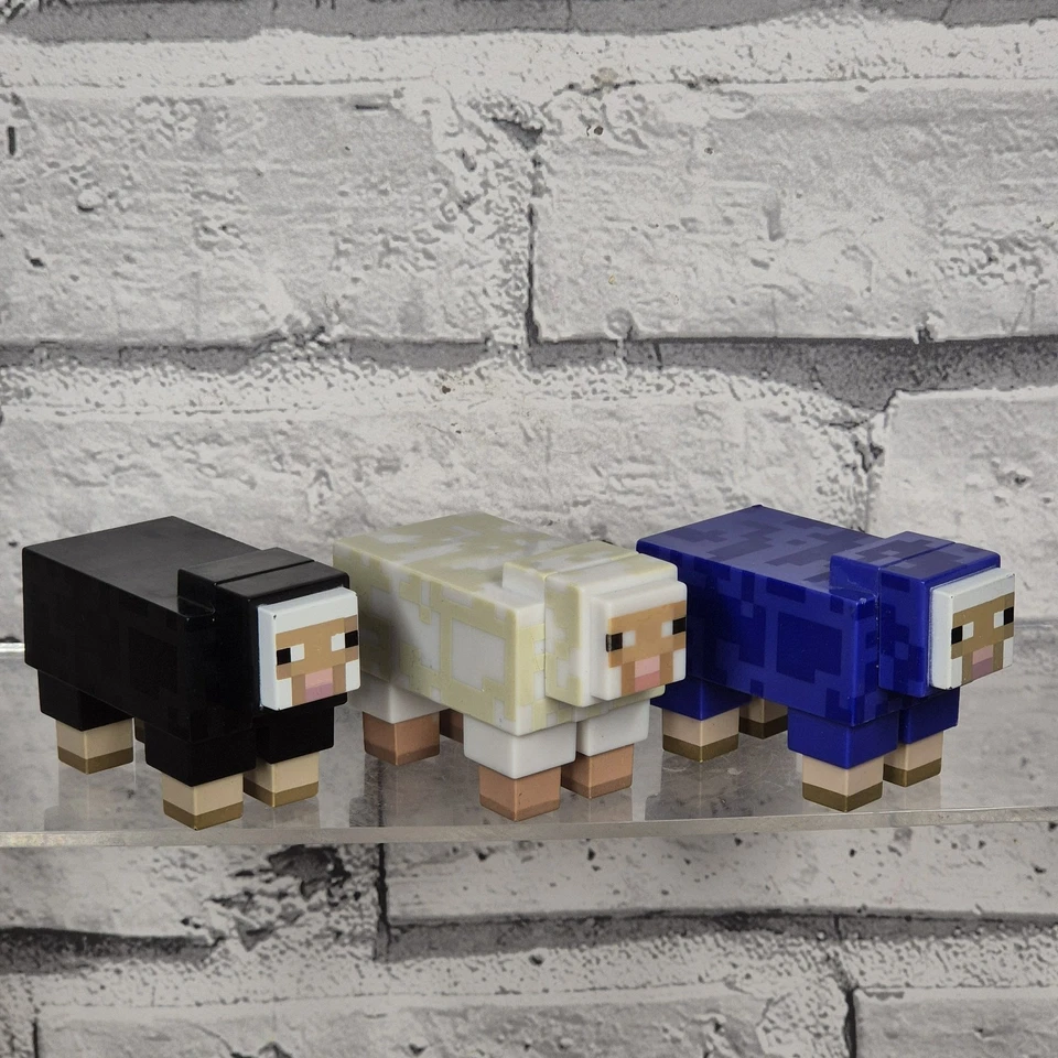 Minecraft Figure Bundle Sheep Polar Bear Horse Steve Villager Block Official - Image 2 of 4