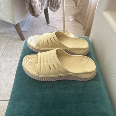 KuaiLu Women's Recovery Slide Sandal, Size 11 EU (42) Beige Cream NWOT Comfort