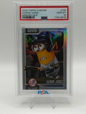 AARON JUDGE 2026 TOPPS CHROME MINIONS MLB BASEBALL #100 YANKEES PSA 10 Q5939
