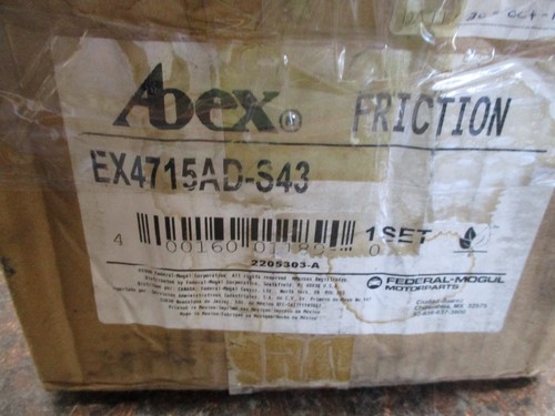 8 PC BOX OF FEDERAL MOGUL-ABEX Brake Lining EX4715AD-S43 NOS FREE SHIPPING - Picture 6 of 6
