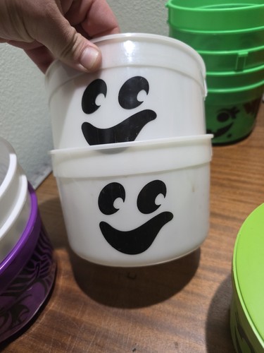 Vintage McDonalds Halloween Boo Bucket Pails Lot of 17 Missing Lids - Picture 7 of 17