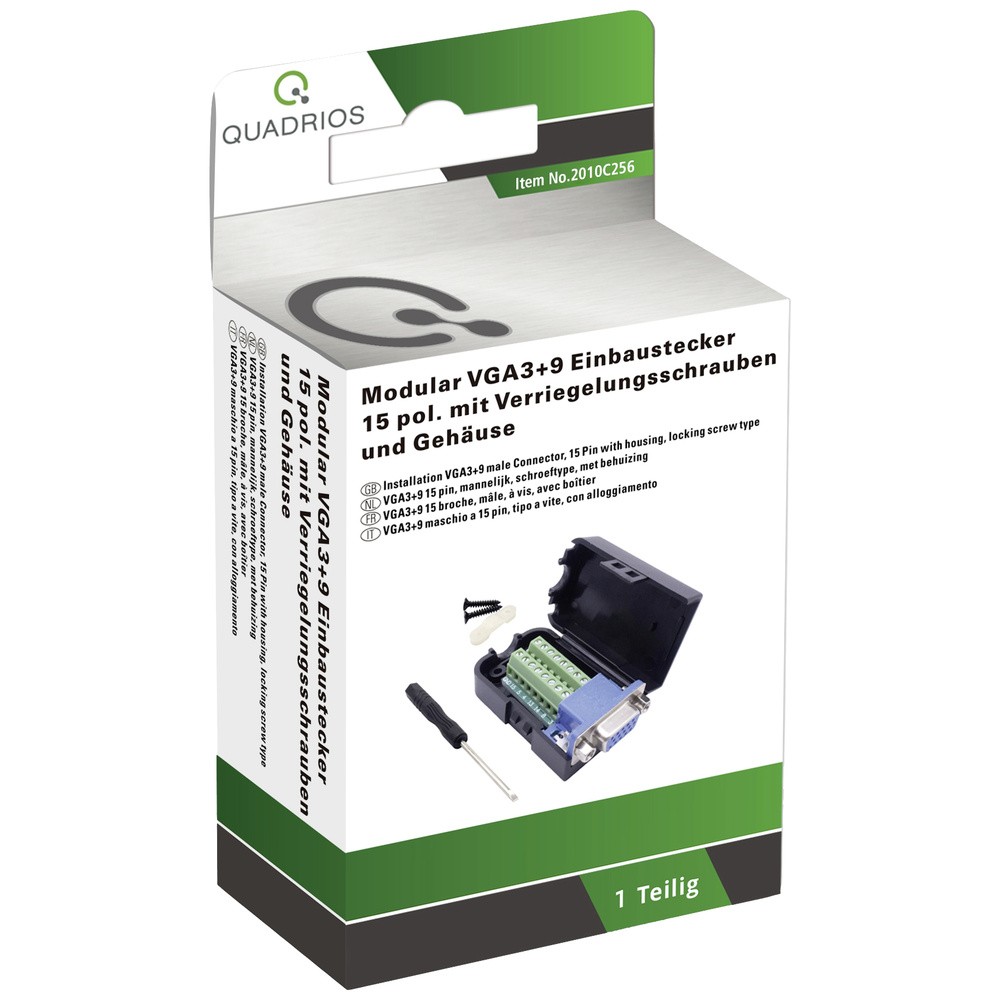 Quadrios 2010C256 VGA-Steckverbinder Stecker gerade Polzahl 15 шт 1 комплект 2290₽