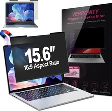 Magnetic Laptop Privacy Screen 15.6 Inch 16:9 Display, Removable Privacy Shield