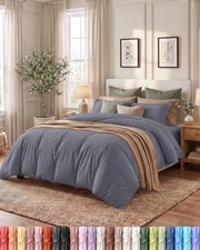 Duvet Cover California King Size - 3 Piece with Zipper Closure - 1 Comforter