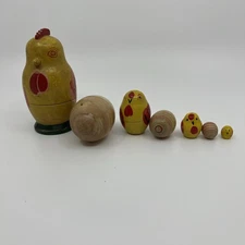 VTNG Chicken/Egg Nesting Dolls 7 Pcs-Matryoshka Japan Doll-Unique Collectible