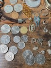 Vintage Estate GRANDPA’S JUNK DRAWER Lot COINS Buttons Patches Charms Texas Box — photo 10