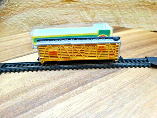 Modelo Power escala N 41' Union Pacific U.P. Coche de ganado exterior reforzado 476306 | Zustand: Used