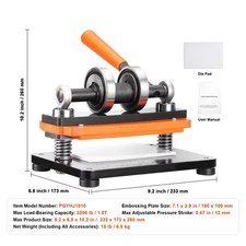 Leather Cutting Machine Embossing Plate Manual Die Cutter 0.47 in Pressure Strok