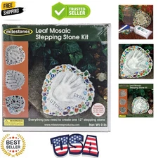 Milestones Mosaic Leaf Stepping Stone Kit - Create Family Memories Together