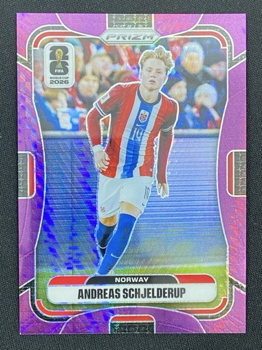 Andreas Schjelderup 2026 Panini Prizm FIFA World Cup Purple Hyper /299 #335
