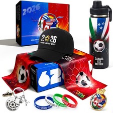 Exun Soccer Fan Gift Basket Set 2026 &ndash; 9 Piece Sports Accessories Multi-color