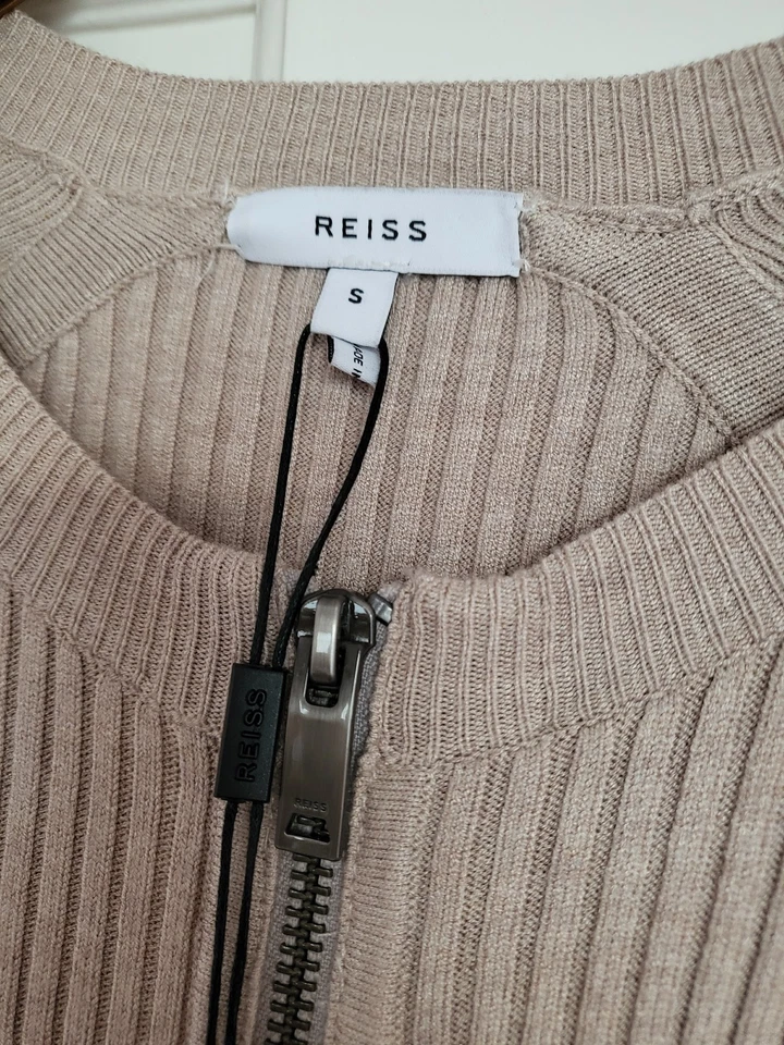 Reiss Ashleigh Knitted Bodycon Dress With Zip Detail size S - Image 4 of 4