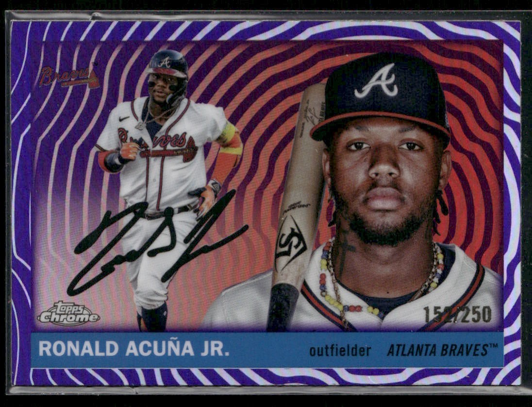 2025 Topps Chrome Platinum Ronald Acuna Jr. Purple Vibration /250