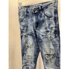 Kids size 12 skinny heavy distressed jeans