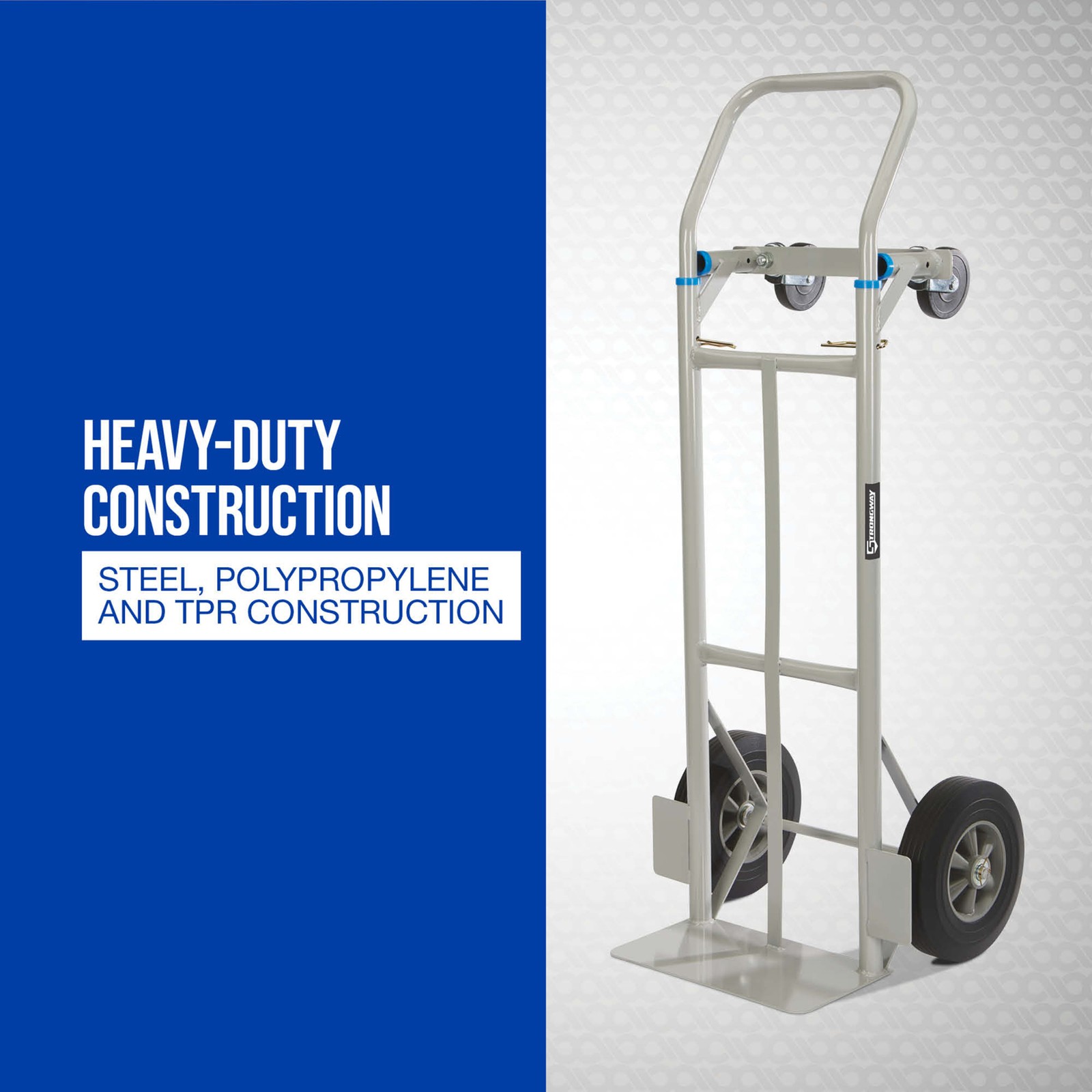 Strongway 2-in-1 Convertible Hand Truck, 800-Lb. Horizontal Capacity, 600-Lb.