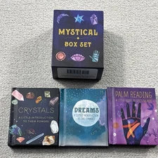 Mystical Mini Book Box Set Crystals/Dreams/Palm Reading Hardback Hatchette Book