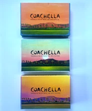 COACHELLA 3 X attendee box lot 2016 2017 2018 music festival swag NO WRISTBANDS