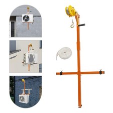 Air Conditioner Lifting Crane Bracket A/C Lifting Tool W/1200lbs Hand Winch