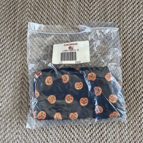 Longaberger 1995 großer Kürbis Korb schwarz Halloween Kürbisse Liner #29408