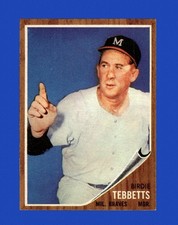 1962 Topps Set-Break #588 Birdie Tebbetts Mgr NR-MINT *GMCARDS*