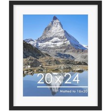 PEALSN 20x24 Picture Frame, Display Pictures 16 x 20 with Mat or 20 x 24 Without