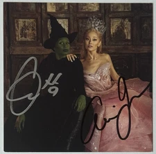 Wicked SIGNED Ariana Grande Cynthia Erivo Photo Art Card & CD BAS Beckett COA